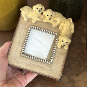 Vintage 3D Honden Fotolijst – Golden Retriever Puppy lijst