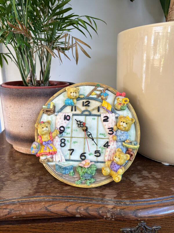 Vintage Schattige 3D Kinderklok met Beren