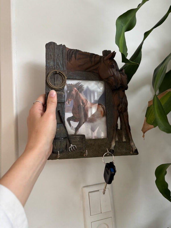 3D Fotolijst met Paard en (Sleutel)haakjes