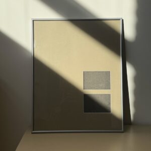 Beige passepartout mid century kunst voor eigen foto's 2 uitsnedes